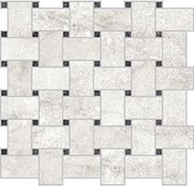 Pisa (basketweave pattern) - a off-white marble color